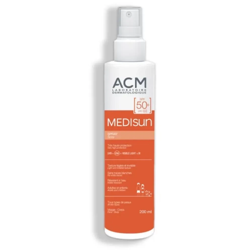 ACMMedisunSunscreenSpraySPF50200ml.webp اي سي ام ميدي صن بخاخ واقي شمس معامل حماية +50 200 مل - الصورة 1