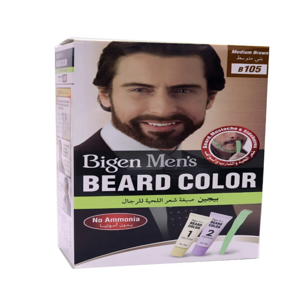 BaygonBeardHairDye40gB105MediumBrown.webp بايجون صبغه شعر لحيه 40 جم B105 بني متوسط - الصورة 1
