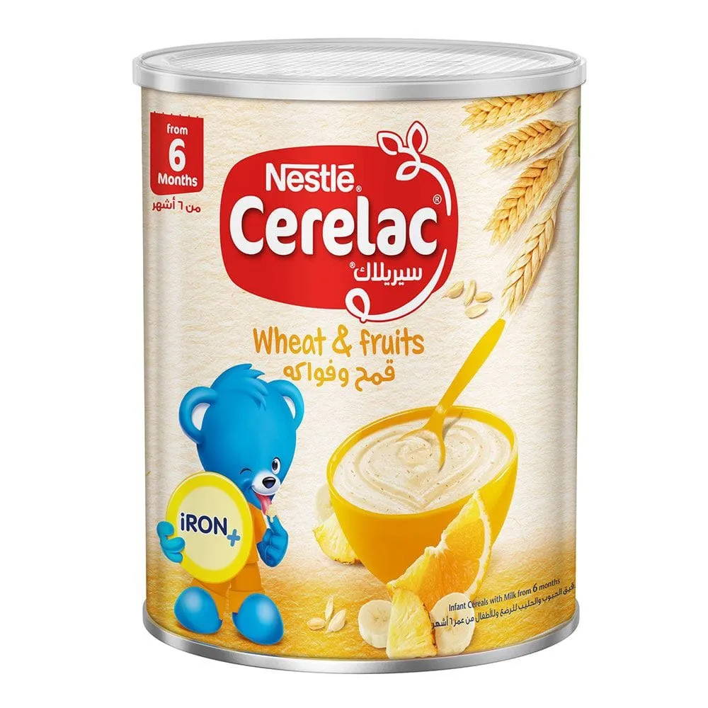 CerelacWheatandFruitsBabyFoodfrom6Months400g.webp طعام أطفال سيريلاك قمح وفواكه من 6 اشهر 400 جرام - الصورة 1