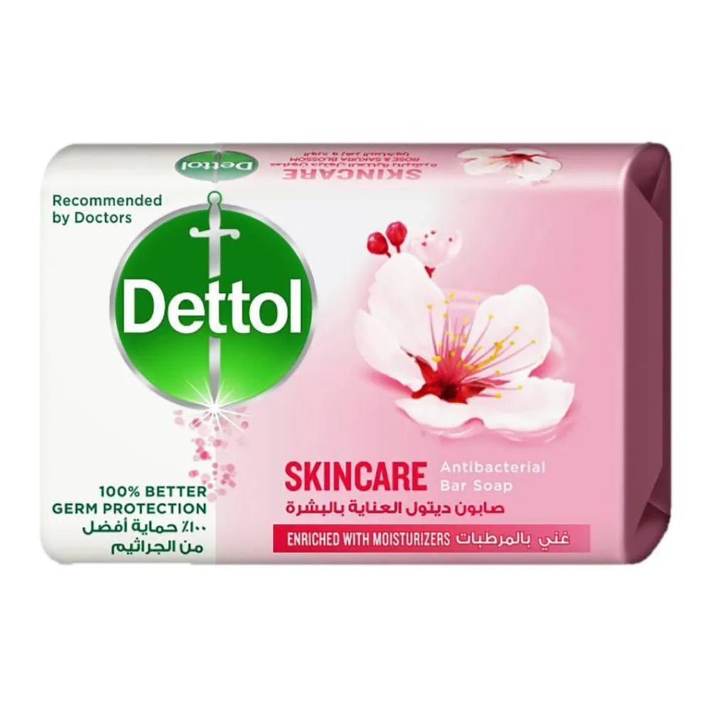 DettolSoapBar165gSkinCare.webp ديتول صابون قالب 165 جم عنايه بالبشره - الصورة 1
