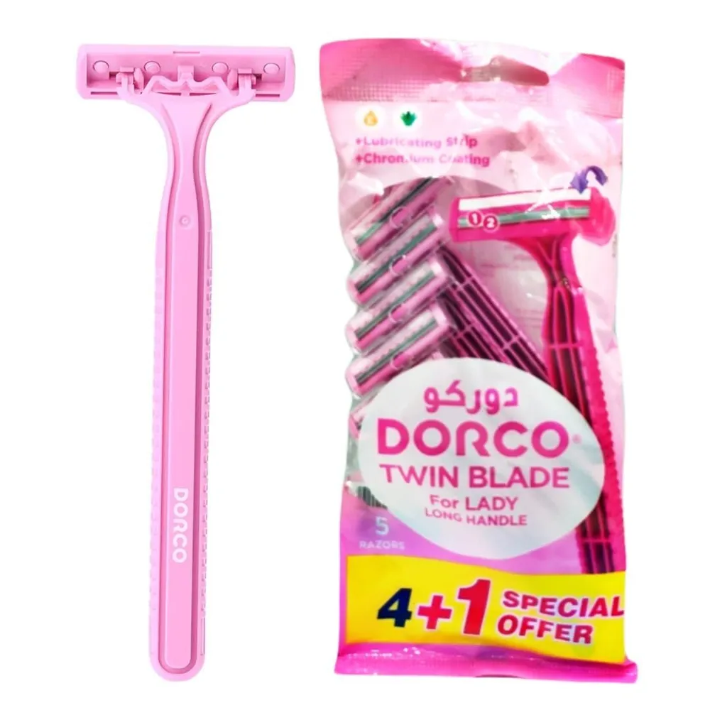 DorcoTwinWomensRazorBlades41.webp دوركو توين شفرات حلاقة نسائية (4+1) - الصورة 1