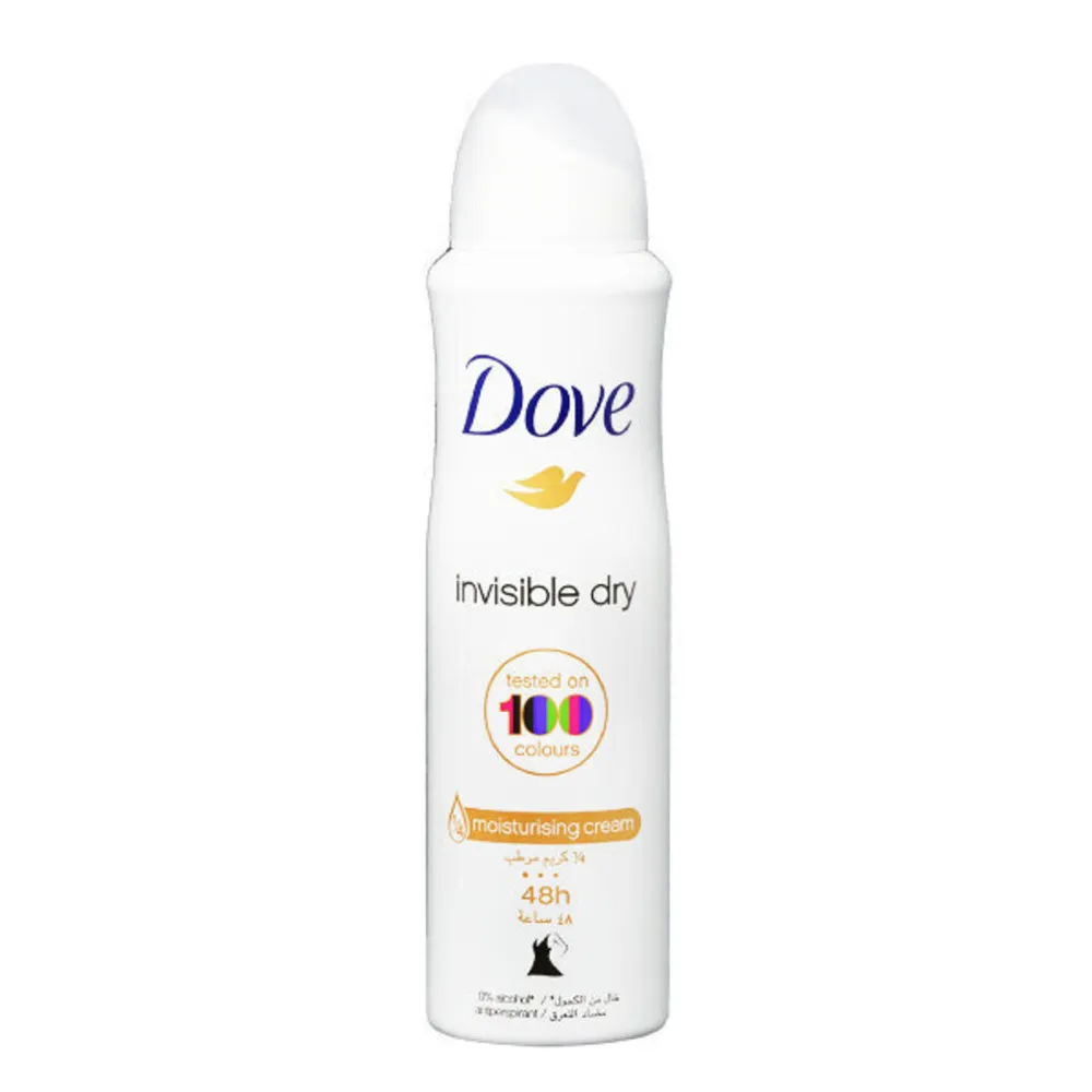 DoveDeodorantSpray150mlInvisibleDry.webp دوف مزيل عرق بخاخ 150 مل انفيزبل دراي - الصورة 1