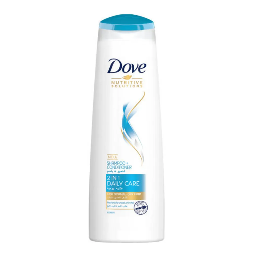 DoveHairShampoo400mlDailyCare2in1.webp دوف شامبو شعر 400 مل عنايه يوميه 2 في 1 - الصورة 1
