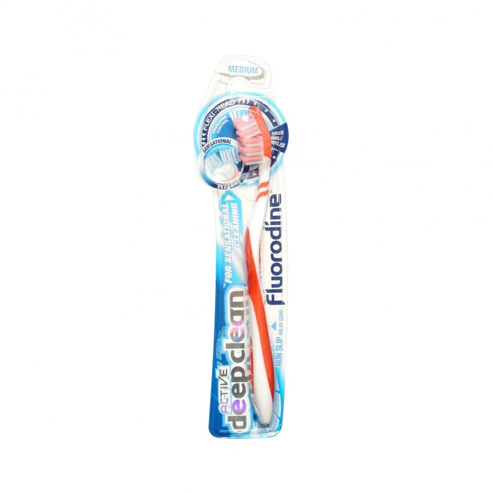 FluorodineActiveDeepCleanMediumToothbrush.webp فلورودين فرشة اسنان اكتيف ديب كلين وسط - الصورة 1