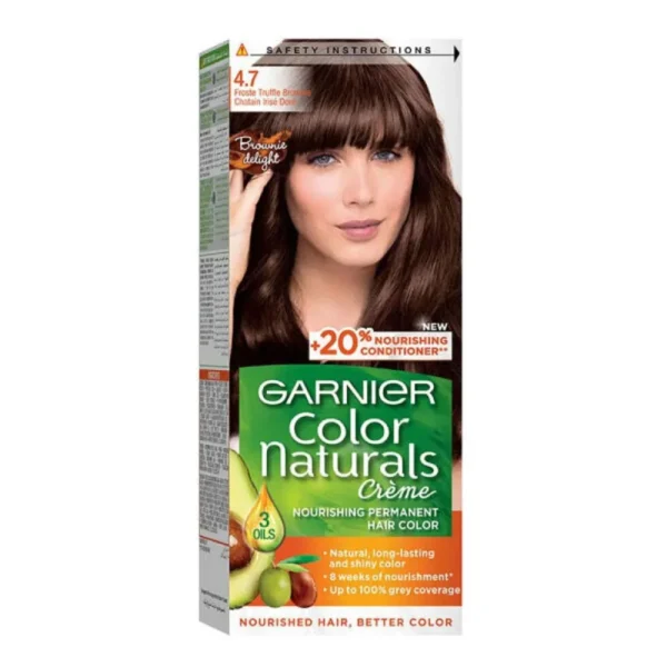 غارنييه صبغه شعر كولور ناتشرلز 4.7 بني شوكولاتة غامق