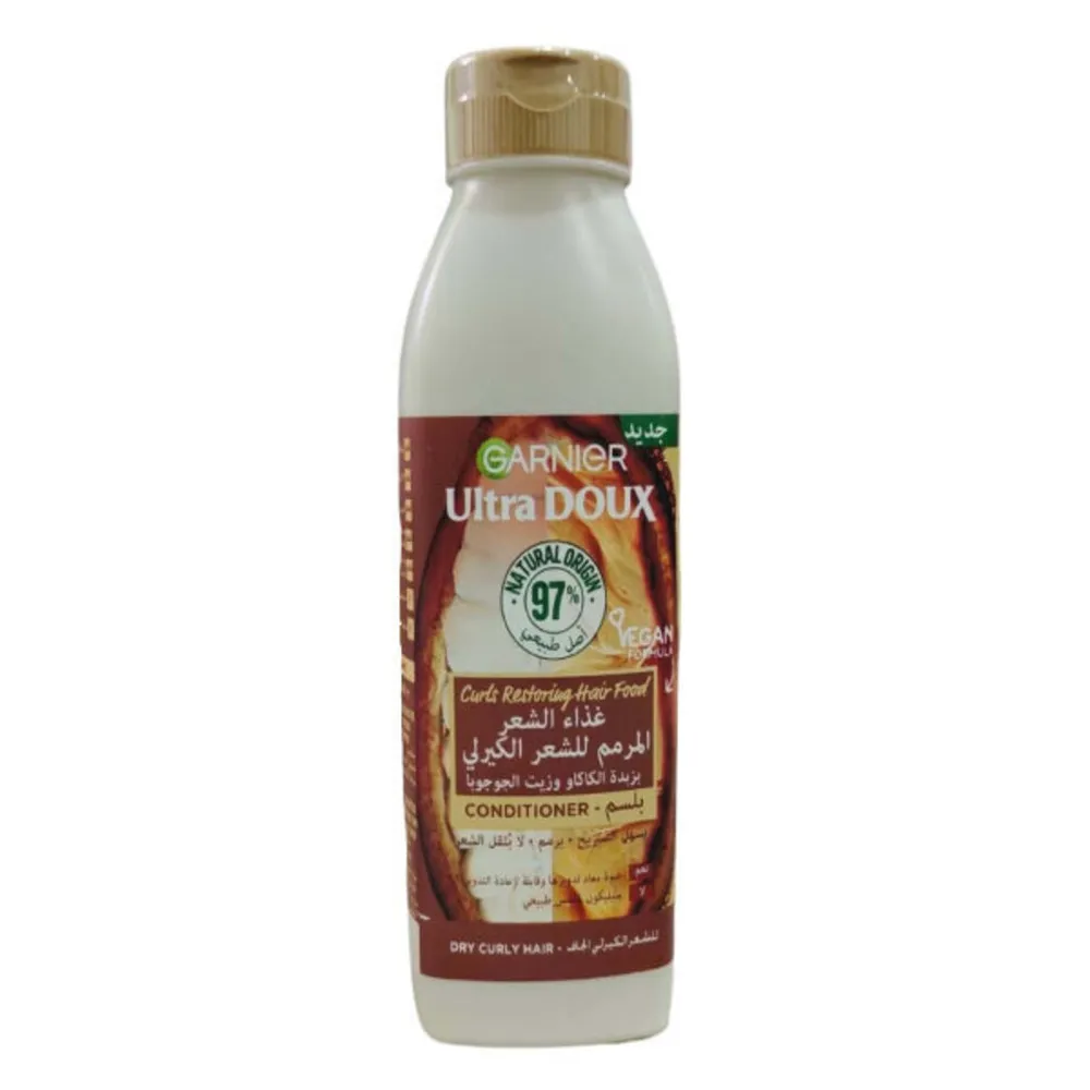 GarnierUltraDouxConditioner350mlSofteningHairFoodCocoaButterJojobaOil.webp غارنييه بلسم الترا دوكس 350مل غذاء الشعرالمنعم زبدة الكاكاو وزيت الجوجوبا - الصورة 1