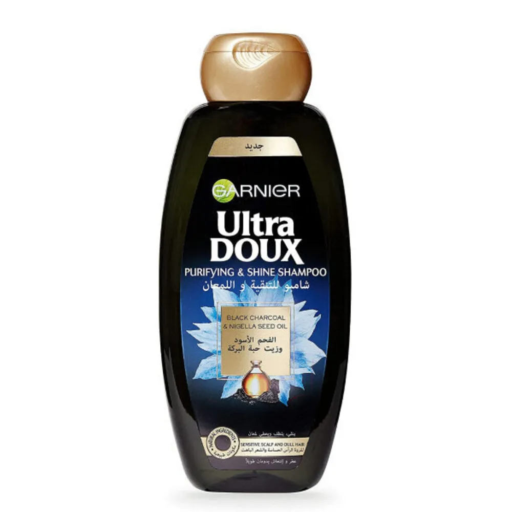 GarnierUltraDouxShampoo200mlBlackCharcoalandNigellaSativa.webp غارنييه شامبو شعر الترا دوكس 200 مل الفحم الاسود وحبه البركه - الصورة 1