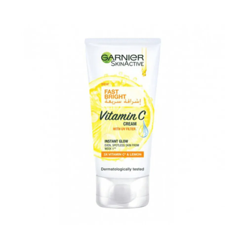 GarnierVitaminCRapidWhiteningCream50mlSunProtection.webp غارنييه كريم تفتيح سريع بالفيتامين سي 50 مل حماية ضد أشعة الشمس - الصورة 1