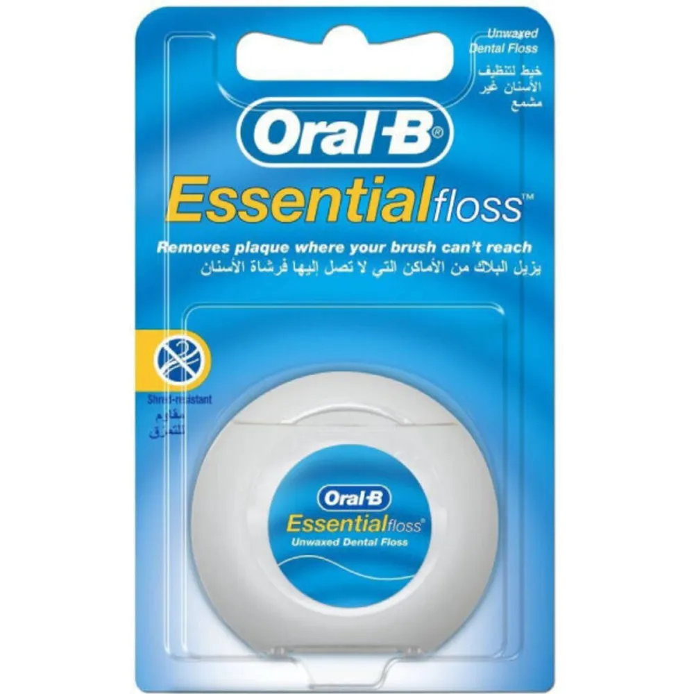 Oral-Bdentalflosswithoutwax.webp خيط اسنان اورال بى بدون شمع - الصورة 1
