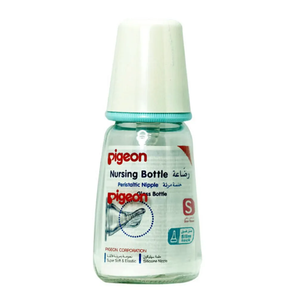 PigeonGlassFeedingBottle120ml.webp رضاعة بيجون زجاجية 120 مل - الصورة 1