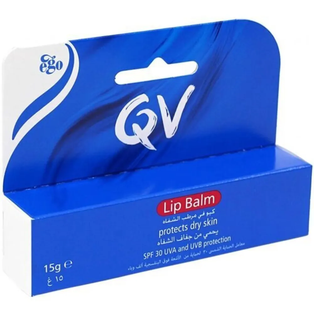 QVLipBalm15mlprotectsagainstdrylips.webp كيوفي مرطب الشفاه 15مل يحمي من جفاف الشفاه - الصورة 1