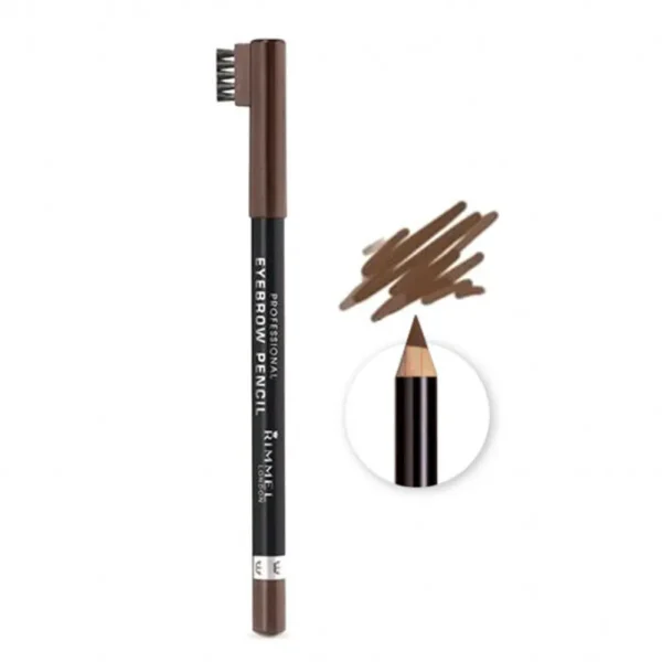 كحل ريميل خشب دارك بروان مع فرشه حواجب