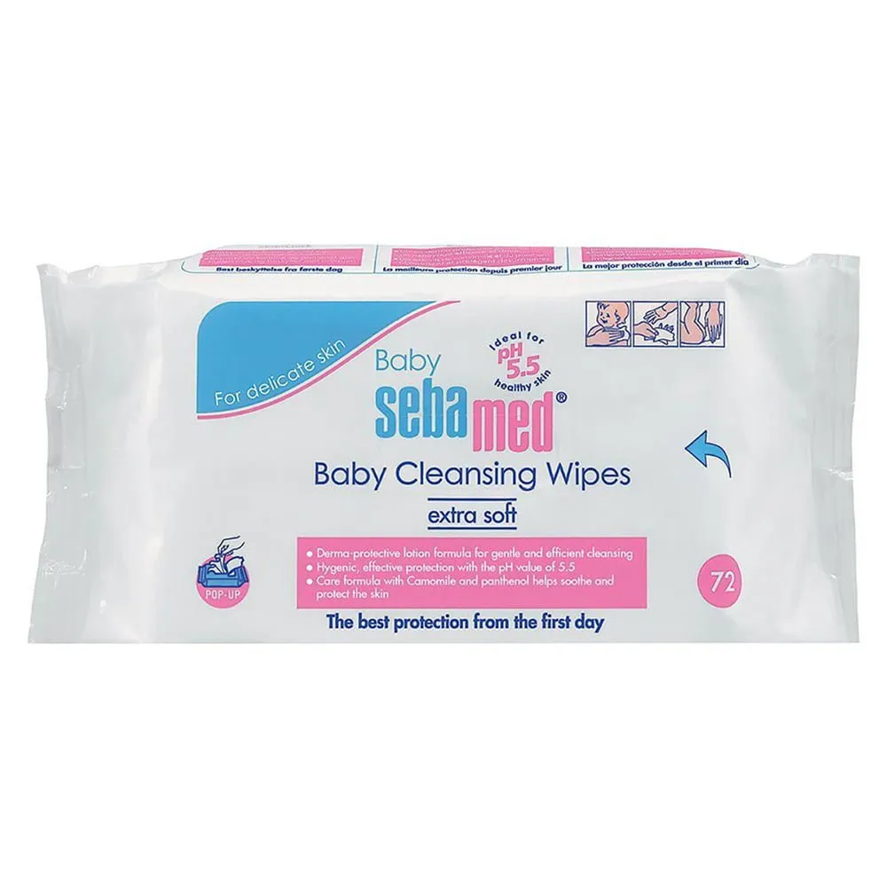 SebamedBabyWipes72Packs.webp سيباميد مناديل اطفال 72 عبوه - الصورة 1