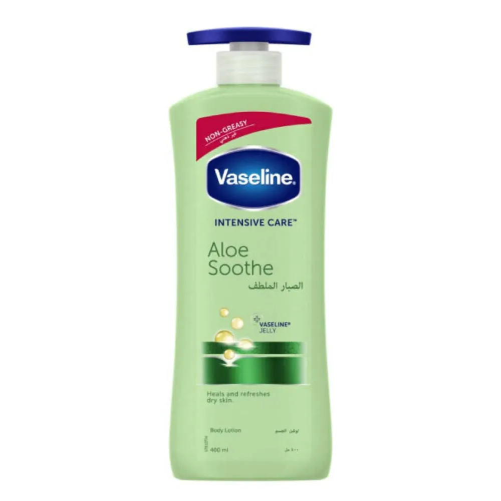 VaselineBodyLotion400mlAloeVeraSoothingNew.webp فازلين لوشن جسم 400 مل صبار ملطف جديد - الصورة 1
