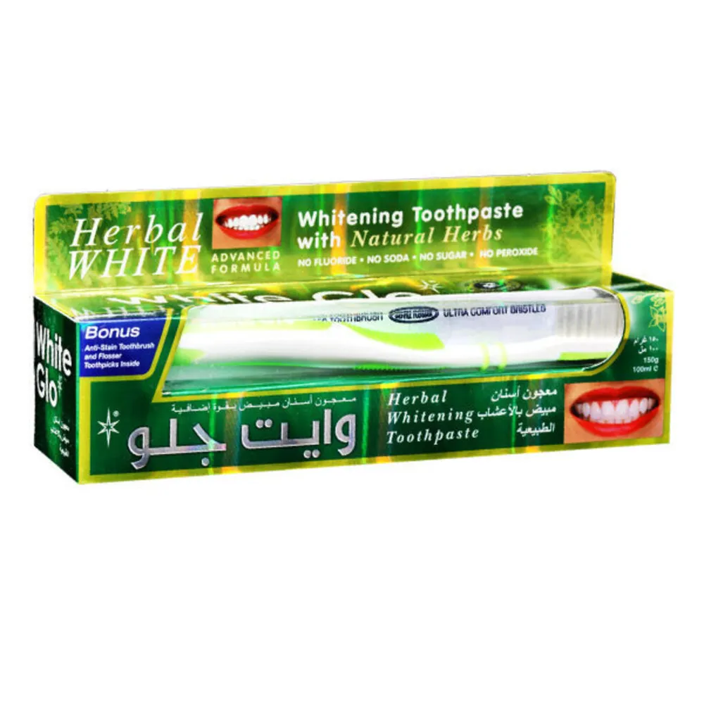 WhiteGlowToothpaste100mlWhiteningwithHerbs.webp وايت قلو معجون اسنان 100 مل مبيض بالاعشاب - الصورة 1